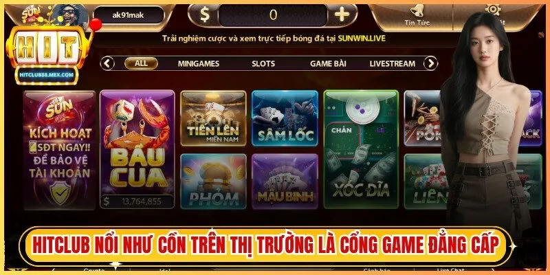 Hitclub nổi như cồn trên thị trường là cổng game đẳng cấp