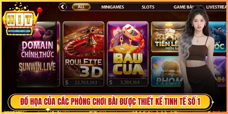 Đồ họa của các phòng chơi bài được thiết kế tinh tế số 1